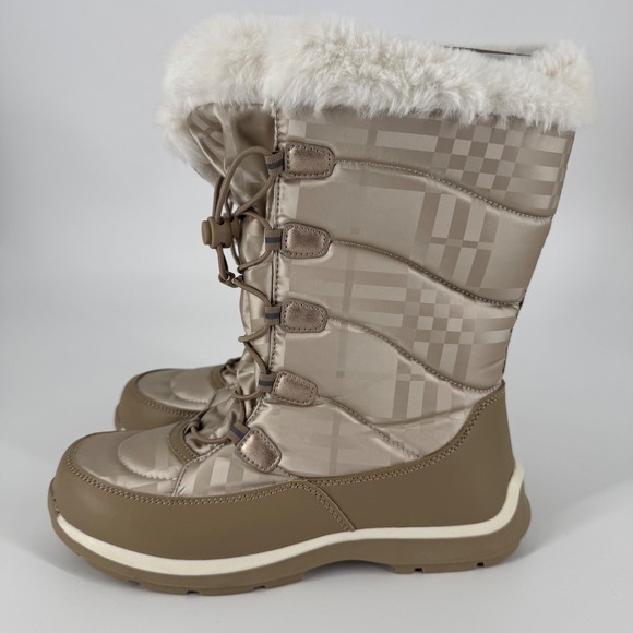 Lands' End Youth 7 Winter Snow Boots Faux Fur Thermolite Women 8–8.5 - Picture 5 of 8